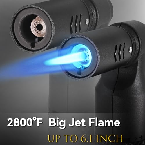  Big Jet Flame 2 Pack Butane Torch Lighter for Camping and Cooking
| Portable 2 Pack Butane Torch Lighter with Adjustabl