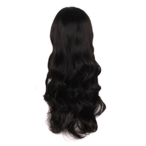 MapofBeauty Charming Synthetic Fiber Long Wavy Hair Wig for Women (Black)
| MapofBeauty 24 Inch Full Wig with Long Wavy